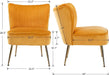 Yellow Wingback Slipper Armchair UltraLux Deluxe Two