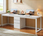78.7'' 2 Person Computer Desk with 3 Drawers, Extra Long Double Office Desk with Storage, Modern Dual Study Writing Table Workstation for Home Office, White