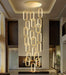 20 Ring Modern Chandelier Glam Chandelier LED Dimmable for Staircase Enterway Ceiling Chandeliers for Villa Foyer Living Room Gold