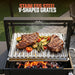 Santa Maria Grill, Argentine Parrilla Grill with Adjustable Height Grate, Wood Fire & Charcoal BBQ Grill, Large Outdoor Open Fire Grill with Storage for Patio & Backyard