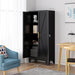 Black 61 Inch IndustrialGrade Pantry Cabinet Doors