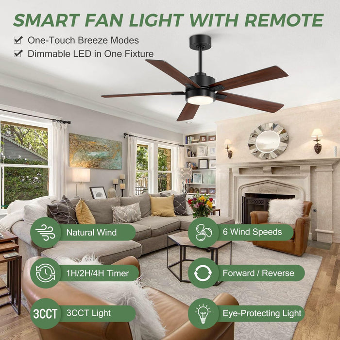 52Inch IndustrialGrade LED Ceiling Fan Remote Control