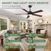 52Inch IndustrialGrade LED Ceiling Fan Remote Control