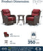 Luxury Outdoor Swivel Rocker Patio Chairs of 2 with Side Table