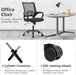Office Chair Computer Chair Ergonomic Cheap Desk Chair Adjustable Comfortable Mid Back Task Rolling Swivel Chair with Lumbar Support for Home Office Desk, Black