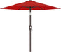 7.5FT Patio Umbrella Table Market Umbrella W/Tilt and Crank Heavy-Duty round Outdoor Umbrellas for Garden, Deck, Backyard,And Pool, Red