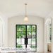 Brushed Gold Pendant Lights Kitchen Island, Drum Fabric Chandelier