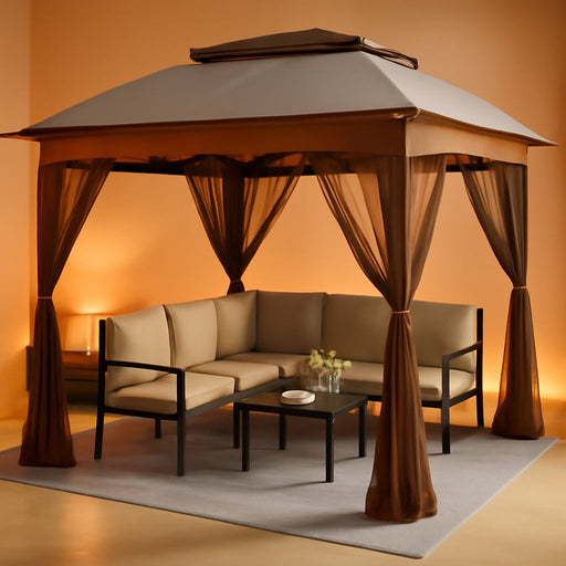 10' X 10' Pop up Gazebo Tent (Coffee)