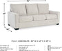 White Queen Upholstered Sleeper Sofa With GelMemoryFoam