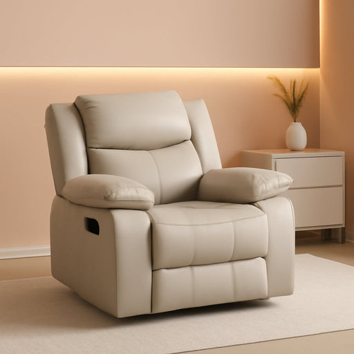 Breathable Leather Manual Recliner for Living Room