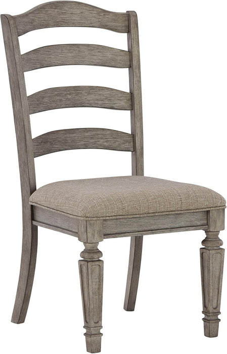 Lodenbay Classic Farmhouse Weathered Dining Chair, Set of 2, Antique Gray