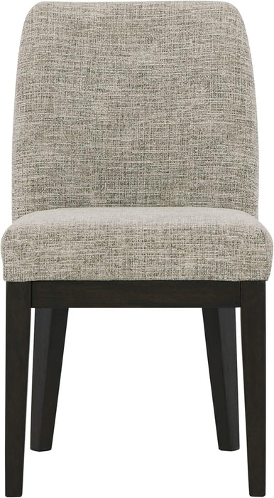 Burkhaus Traditional Upholstered Dining Chair, Set of 2, Dark Brown