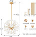 Luxurious Gold Finish 12 Light Sputnik PendantLight