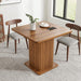 Small Square Dining Table for 2-4, 31.5 Inch Farmhouse Kitchen Table with 2-Tier Storage Shelf, Modern Wood Dinner Furniture with Fluted Doors, Dining Room, Living Room, Space Saving, Walnut