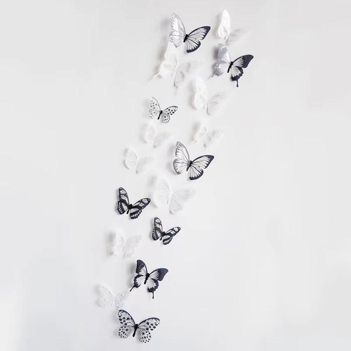 18Pcs/Set 3D Crystal Butterfly Wall Sticker Beautiful Butterflies Art Decals Home Decor Stickers Wedding Decoration on the Wall