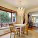 6 Light Contemporary Farmhouse Wooden Beaded Chandelier