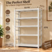 Metal Book Shelf Adjustable Heavy Duty Bookshelf with Tool-Free Assembly