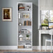 74" Tall Bookshelf, 6-Tier Floor Standing Bookcase with 2 Adjustable Shelves, 24" Wide Open Storage Shelf, Modern Display Organizer for Home Office, Living Room, Bedroom, Study