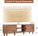 63Inch Wood TV Stand for Televisions up to 70 Inches,Mid Century Modern Entertainment Center TV Console Table with Storage and Shelf for Living Room Bedroom (Walnut)