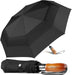 Large Folding Golf Umbrella - Compact Mens Umbrellas Travel Rain and Windproof 54Inch Collapsible Automatic Open Close Umbrella 210T Teflon Vented Double Canopy