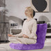 Floor Chair with Back Support, Folding Sofa Chair with 14 Adjustable Position, Padded Sleeper Bed, Couch Recliner, Floor Gaming Chair, Meditation Chair, Gaming Floor Chairs for Adults, Purple