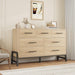 Natural Oak 52InchWide Dresser SleekContemporary Bedroom