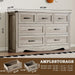 7-Drawer Dresser for Bedroom, Modern Wooden Chest of Drawers with Metal Handles, Anti-Tipping Design, Sturdy and Stable Storage Organizer for Living Room, Entryway, Home Office