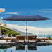 13Ft Rectangle Patio Umbrella, Double Sided Outdoor Table Umbrella with Crank & 1.5" Pole, Large Market Umbrella for Poolside Garden Deck Backyard, Navy Blue