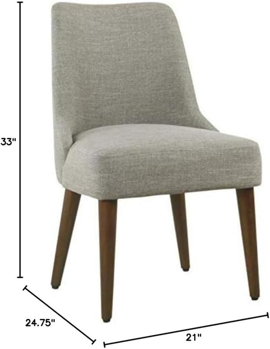 Home Decor | Upholstered Gayle Slide Dining Chair | Dining Chair Single | Decorative Home Furniture, Woven Gray