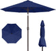 10FT Outdoor Patio Umbrella, round Market Table Umbrella with Push‑Button Tilt and Crank Lift, 8 Sturdy Metal Ribs, UV50+ Protection Canopy for Backyard, Lawn, Deck, Poolside, Garden (Navy Blue)