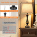 Touch Lamps for Nightstand, 3 Way Dimmable Lamps for Bedroom with USB C+A