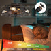Caged Flush Mount Ceiling Fan with Lights, Farmhouse Rustic Bladeless Ceiling Fans with Lights and Remote, Low Profile Small Enclosed Ceiling Fan with Light for Bedroom, Kitchen, Black