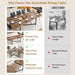 66-86" Extendable Dining Table for 4-10 People, Farmhouse Table,Walnut
