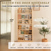 6 Tier behind the Door Bookshelf, Farmhouse Bookshelf Natural