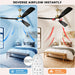 52 Inch MatteBlack Ceiling Fan EnergyEfficient Remote