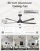 60 Inch Matte Black Industrial Ceiling Fan AppControl