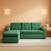 Emerald Green Modularized Sectional Sofa With Ottoman
