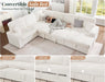 OneHundredThirtyInch Sleeper Sofa With White Faux Fur