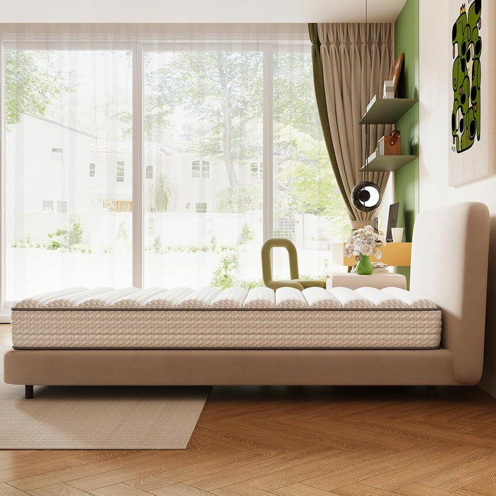 Twin Mattress, 6 Inch Twin Size Mattresses in a Box with Smarts™ Coil for Pressure Relief, Medium Plush Foam and Spring Hybrid Colchones with Certipur-Us Certified