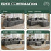 CharcoalGray 101Inch Modular Sectional Sofa With Ottoman