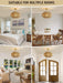 20 Inch Boho Rattan Fandelier Ceiling Fans with Lights and Remote Control