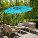 10FT Cantilever Umbrella with Base and Weights Bag, Turquoise