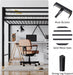 Loft Bed Twin Size with Ladder and Guardrail,Heavy Duty Metal Slats Support No Box Spring Needed Small Space Saving Furniture for Bedroom Dorm,Black