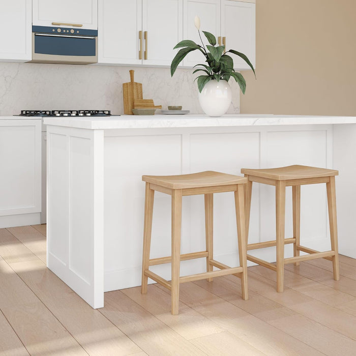 Smythe Bar Stool, Counter Height, Set of 2, Blonde | Minimalist Design, Low-Voc Finishes, Easy Assembly, Smart Style