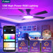 Contemporary Smart Ceiling Fan Featuring RGB Lighting