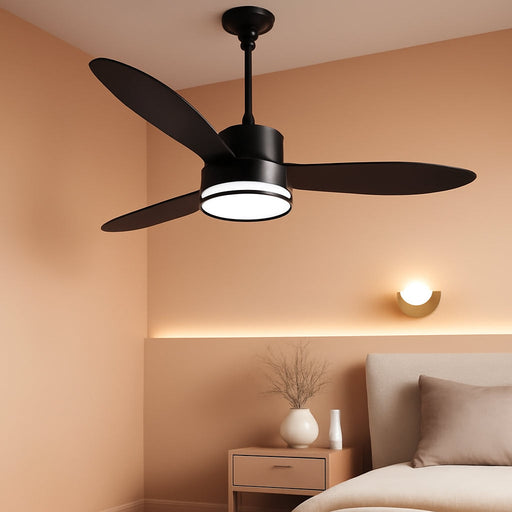 42 Inch Outdoor Ceiling Fans with Lights for Patios, IP65 Waterproof Gazebo Fan Remote Control,3Cct, 6 Speeds, Hook Hanging Plug in Ceiling Fan for Patio Porch Pergola Garage Canopy (Black)
