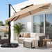 11×11 FT Double-Top Cantilever Patio Umbrella, Beige