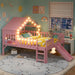 Pink Twin Loft Bed With PremiumLEDLighting Modules