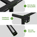 7 Inch Queen Bed Frame for Box Spring and Mattress, Black