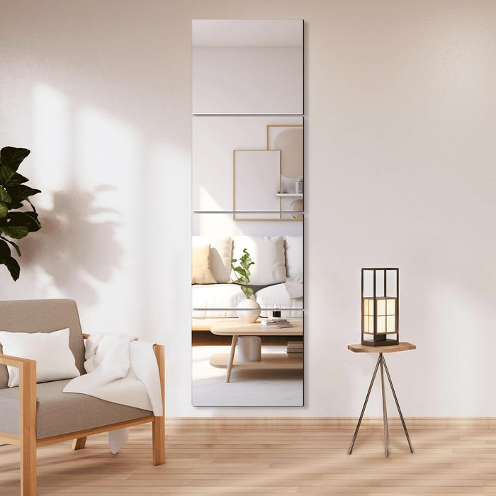 Frameless Glass Durable FullLength Wall Mirror Tiles